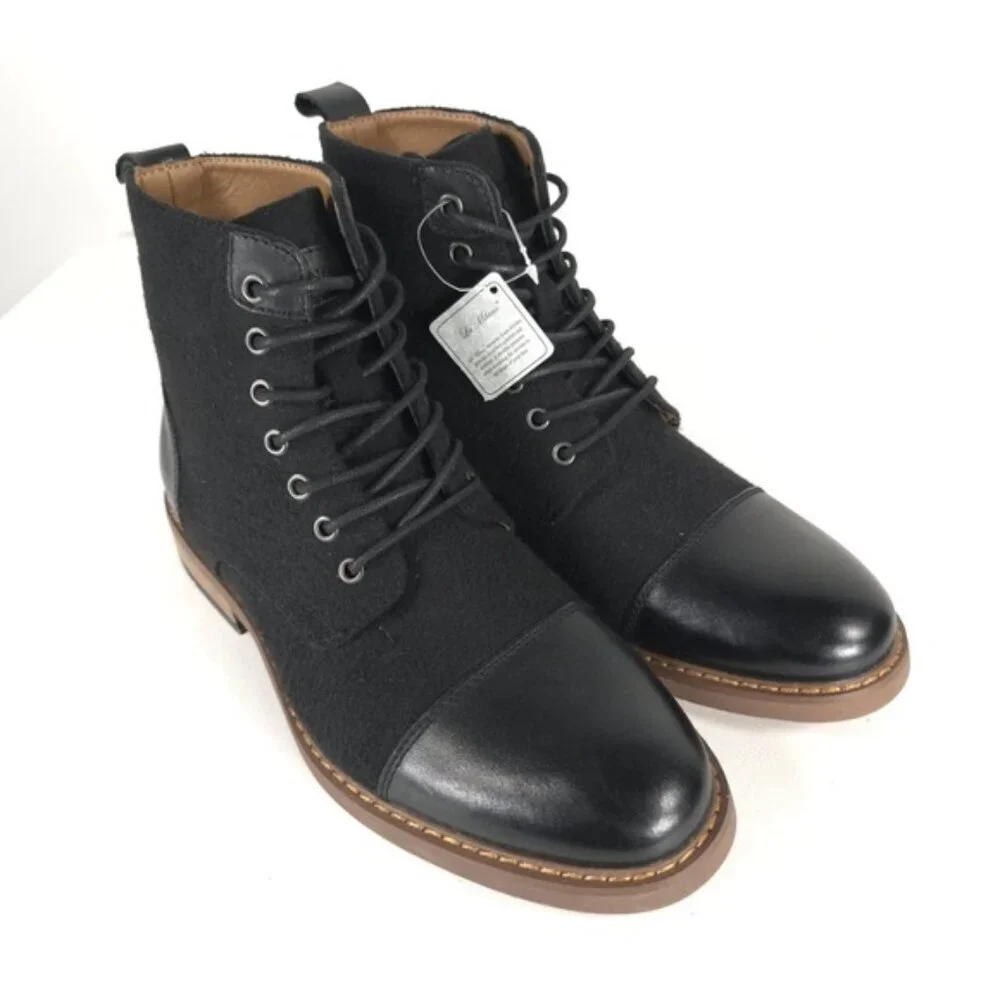 LA MILANO Men's STANCE‎ II GENUINE LEATHER UPPER B51712-1 Oxford Boots Size 7